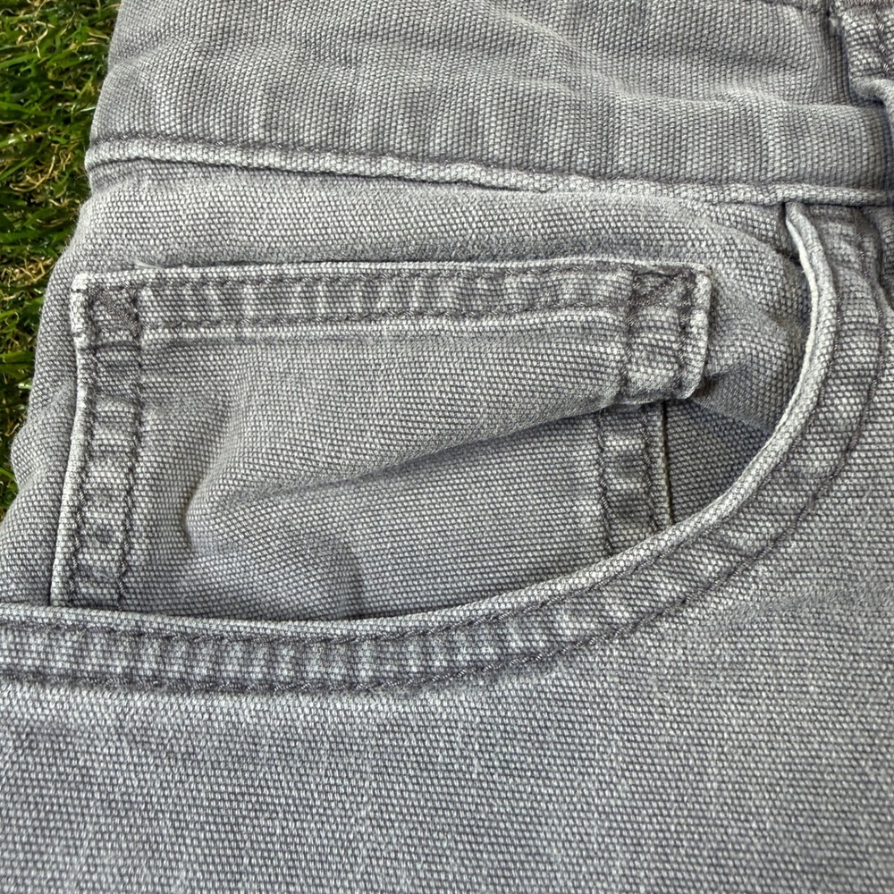 Carhartt Mens Relaxed Fit Canvas Work Pants Grey 32x32 Utility Carpenter Trouser - Picture 4 of 10